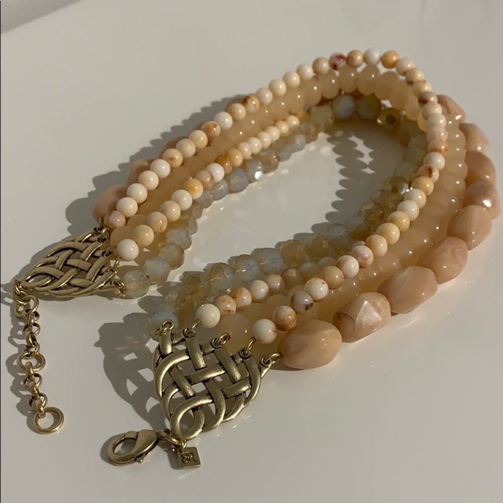 NWOT Banana Republic Pastel Peach Beaded Choker